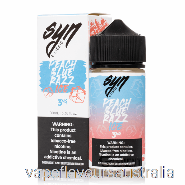 Vape Flavours Australia ICE Peach Blue Razz - Syn Liquids - 100mL 6mg